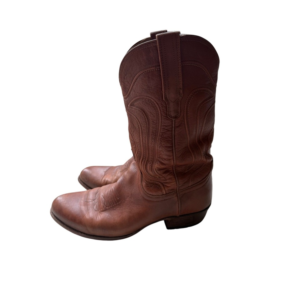 Tecovas Mens The Cartwright Leather Cowboy Boots Round Toe Handmade Size 13